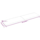 bordplade til badeværelse 220x50x(2-4) cm massivt træ mørkebrun