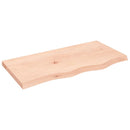 bordplade 80x40x(2-4) cm ubehandlet massivt egetræ