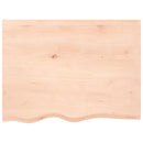bordplade 80x60x(2-4) cm ubehandlet massivt egetræ