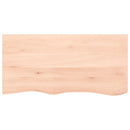 bordplade 100x50x(2-4) cm ubehandlet massivt egetræ