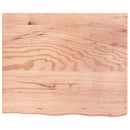 bordplade 60x50x(2-4) cm behandlet massivt egetræ lysebrun
