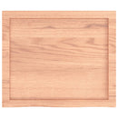 bordplade 60x50x(2-6) cm behandlet massivt egetræ lysebrun