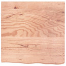 bordplade 60x60x(2-6) cm behandlet massivt egetræ lysebrun