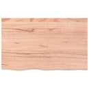 bordplade 80x50x(2-6) cm behandlet massivt egetræ lysebrun