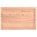 bordplade 80x50x(2-6) cm behandlet massivt egetræ lysebrun