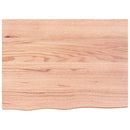 bordplade 80x60x2 cm behandlet massivt eg lysebrun