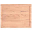 bordplade 80x60x(2-6) cm behandlet massivt egetræ lysebrun