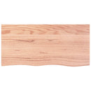 bordplade 100x50x(2-4) cm behandlet massivt egetræ lysebrun