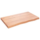 bordplade 100x60x(2-6) cm behandlet massivt egetræ lysebrun