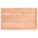 bordplade 100x60x(2-6) cm behandlet massivt egetræ lysebrun