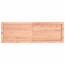 bordplade 120x40x(2-4) cm behandlet massivt egetræ lysebrun