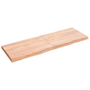 bordplade 120x40x(2-4) cm behandlet massivt egetræ lysebrun