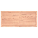 bordplade 120x50x(2-6) cm behandlet massivt egetræ lysebrun