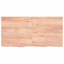 bordplade 120x60x(2-6) cm behandlet massivt egetræ lysebrun