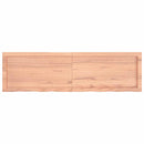 bordplade 140x40x(2-4) cm behandlet massivt egetræ lysebrun