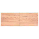 bordplade 140x50x(2-6) cm behandlet massivt egetræ lysebrun
