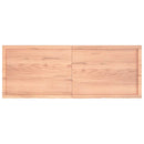 bordplade 160x60x(2-4) cm behandlet massivt egetræ lysebrun