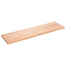 bordplade 180x50x(2-4) cm behandlet massivt egetræ lysebrun