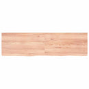 bordplade 180x50x(2-4) cm behandlet massivt egetræ lysebrun