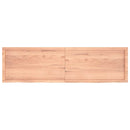 bordplade 180x50x(2-4) cm behandlet massivt egetræ lysebrun