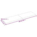bordplade 180x50x(2-4) cm behandlet massivt egetræ lysebrun