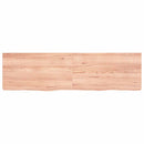 bordplade 180x50x(2-6) cm behandlet massivt egetræ lysebrun