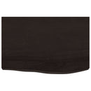 bordplade 60x40x(2-6) cm behandlet massivt egetræ mørkebrun
