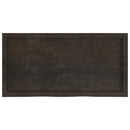 bordplade 100x50x(2-4) cm behandlet massivt egetræ mørkebrun