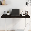 bordplade 100x60x(2-4) cm behandlet massivt egetræ mørkebrun