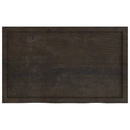 bordplade 100x60x(2-6) cm behandlet massivt egetræ mørkebrun