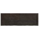 bordplade 120x40x(2-6) cm behandlet massivt egetræ mørkebrun
