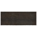 bordplade 160x60x(2-4) cm behandlet massivt egetræ mørkebrun