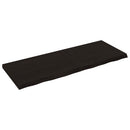 bordplade 160x60x(2-6) cm behandlet massivt egetræ mørkebrun