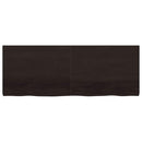 bordplade 160x60x(2-6) cm behandlet massivt egetræ mørkebrun