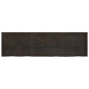bordplade 180x50x(2-6) cm behandlet massivt egetræ mørkebrun