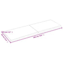 bordplade 180x60x(2-4) cm behandlet massivt egetræ mørkebrun