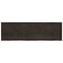 bordplade 200x60x(2-4) cm behandlet massivt egetræ mørkebrun