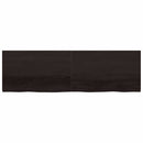 bordplade 200x60x(2-4) cm behandlet massivt egetræ mørkebrun