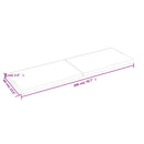 bordplade 200x60x(2-6) cm behandlet massivt egetræ mørkebrun