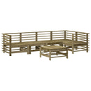 loungesæt til haven 6 dele imprægneret fyrretræ
