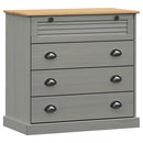 kommode VIGO 80x40x76 cm massivt fyrretræ grå
