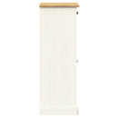 skoskab VIGO 60x35x96 cm massivt fyrretræ hvid
