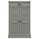 skoskab VIGO 60x35x96 cm massivt fyrretræ grå