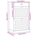skoskab VIGO 60x35x96 cm massivt fyrretræ