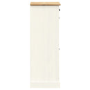 skoskab VIGO 60x35x96 cm massivt fyrretræ hvid