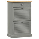 skoskab VIGO 60x35x96 cm massivt fyrretræ grå