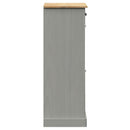 skoskab VIGO 60x35x96 cm massivt fyrretræ grå
