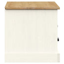 tv-bord VIGO 106x40x40 cm massivt fyrretræ hvid