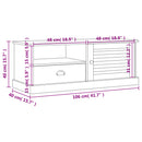tv-bord VIGO 106x40x40 cm massivt fyrretræ grå