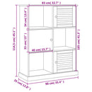 bogreol VIGO 90x35x114,5 cm massivt fyrretræ